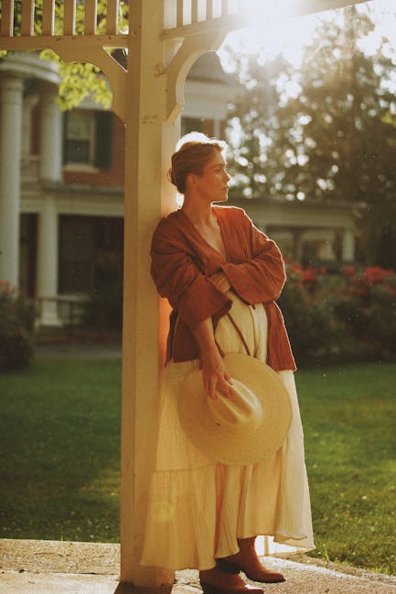 Wide-Sleeve Linen Maxi